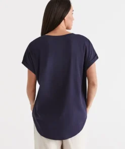 Australia Cotton Extended Roll Cuff Tee<Sussan Outlet