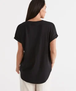 Australia Cotton Extended Roll Cuff Tee<Sussan Best