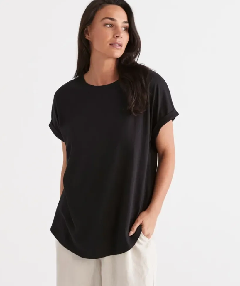Australia Cotton Extended Roll Cuff Tee<Sussan Clearance
