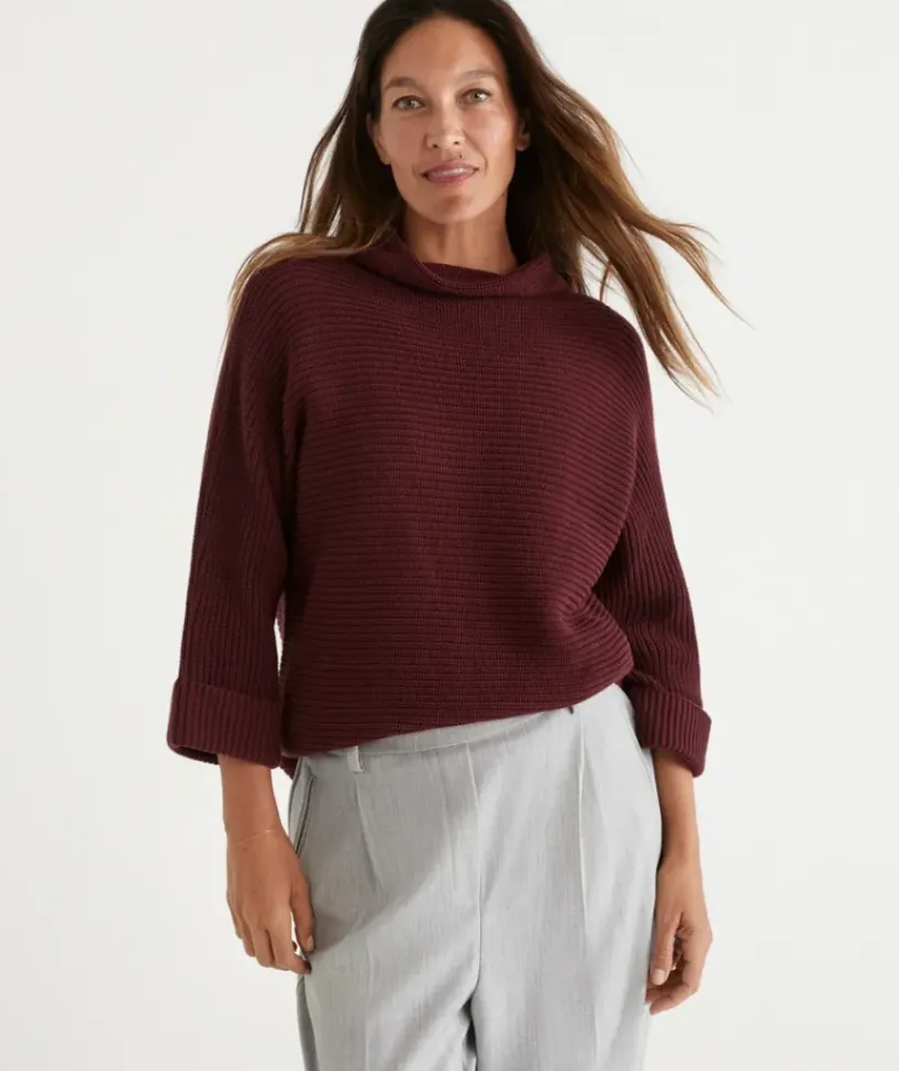 Australian Cotton Batwing Pullover<Sussan Hot