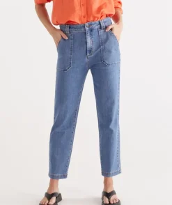 Australian Cotton Carpenter Pocket Detail Jean<Sussan Outlet