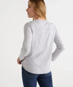 Australian Cotton Classic Stripe Long Sleeve Top<Sussan Online