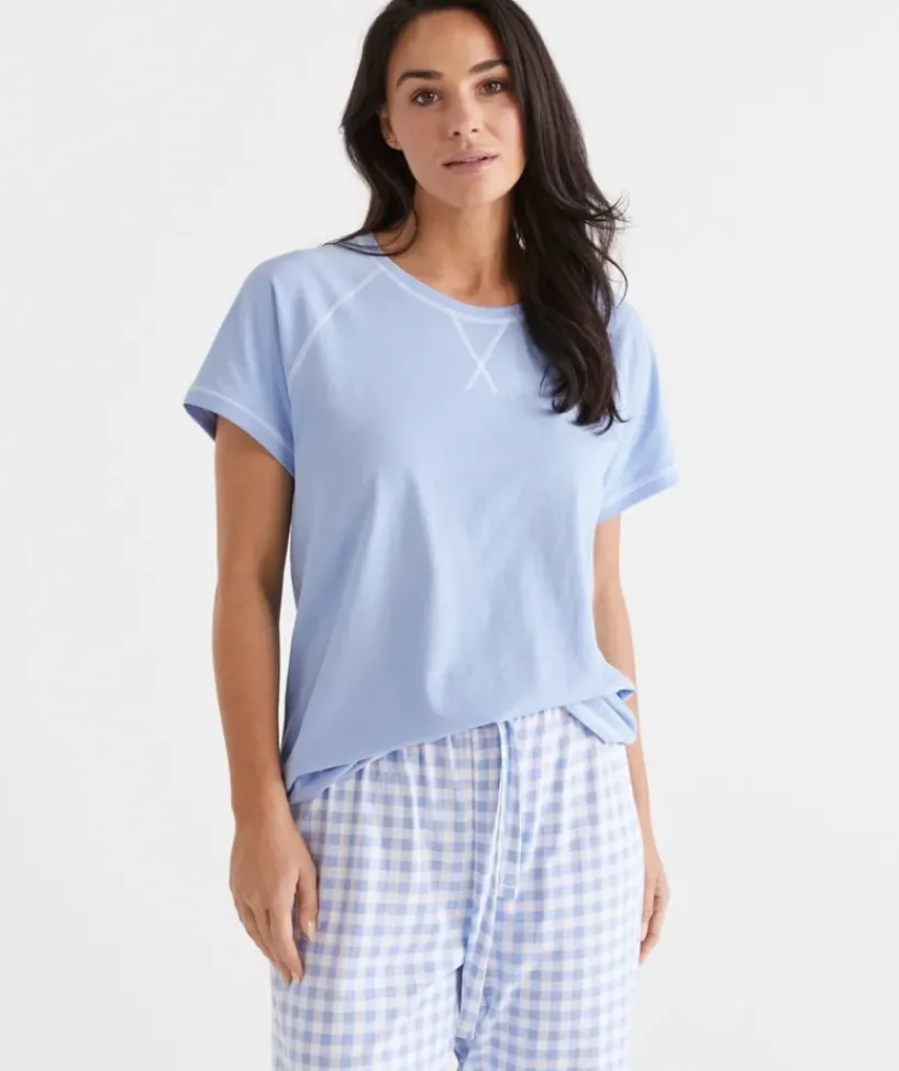 Australian Cotton Contrast Pyjama Top<Sussan Clearance