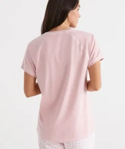 Australian Cotton Contrast Pyjama Top<Sussan