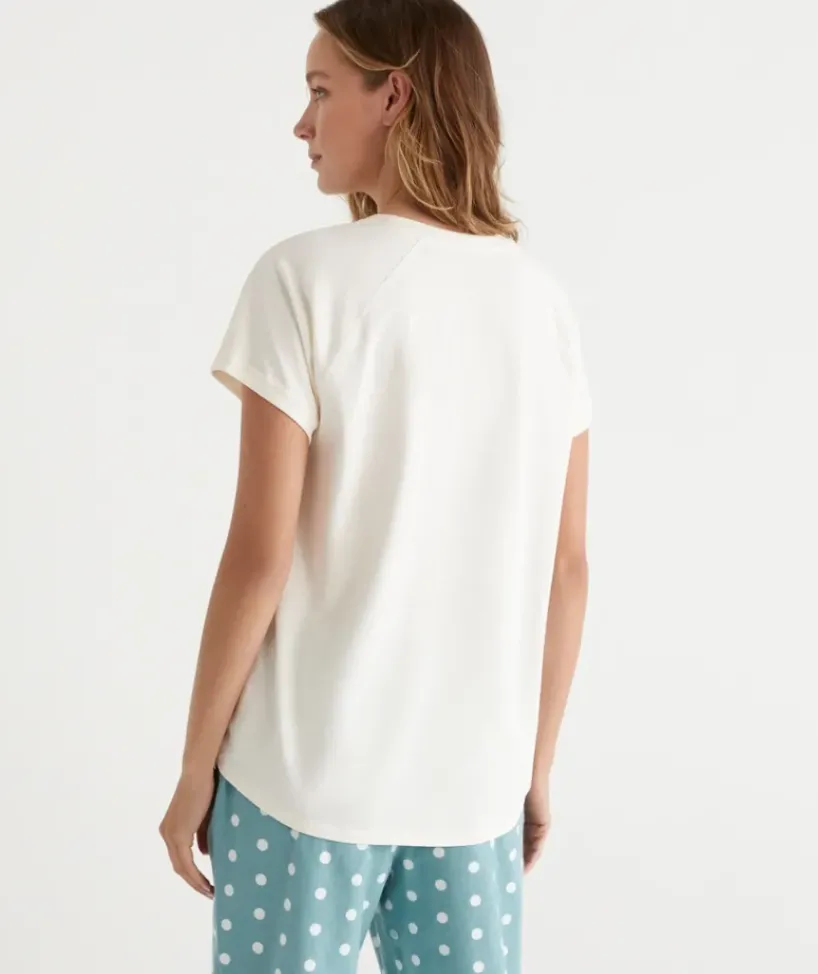 Australian Cotton Contrast Trim Pyjama Top<Sussan Online