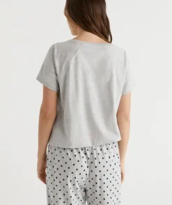 Australian Cotton Contrast Trim Pyjama Top<Sussan Hot