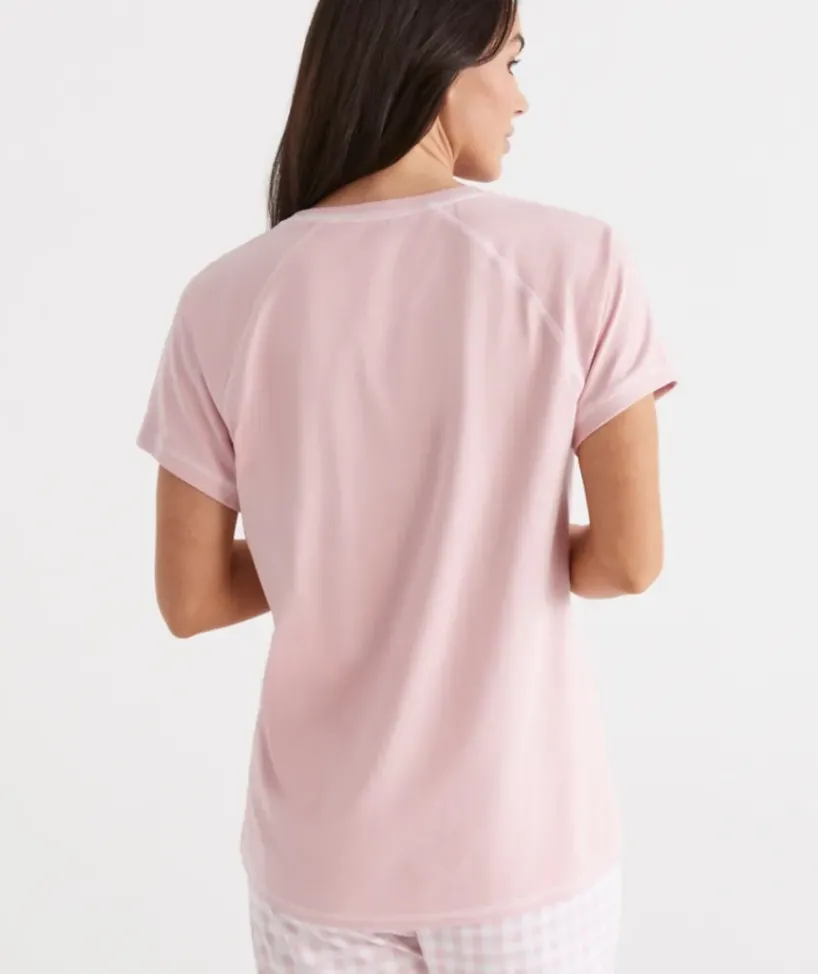 Australian Cotton Contrast Pyjama Top<Sussan New