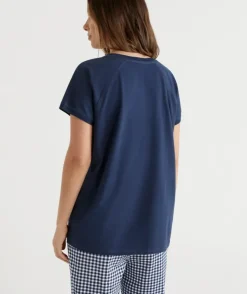 Australian Cotton Contrast Trim Pyjama Top<Sussan Clearance