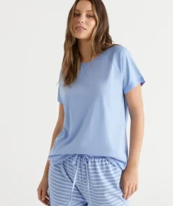 Australian Cotton Contrast Trim Pyjama Top<Sussan Clearance