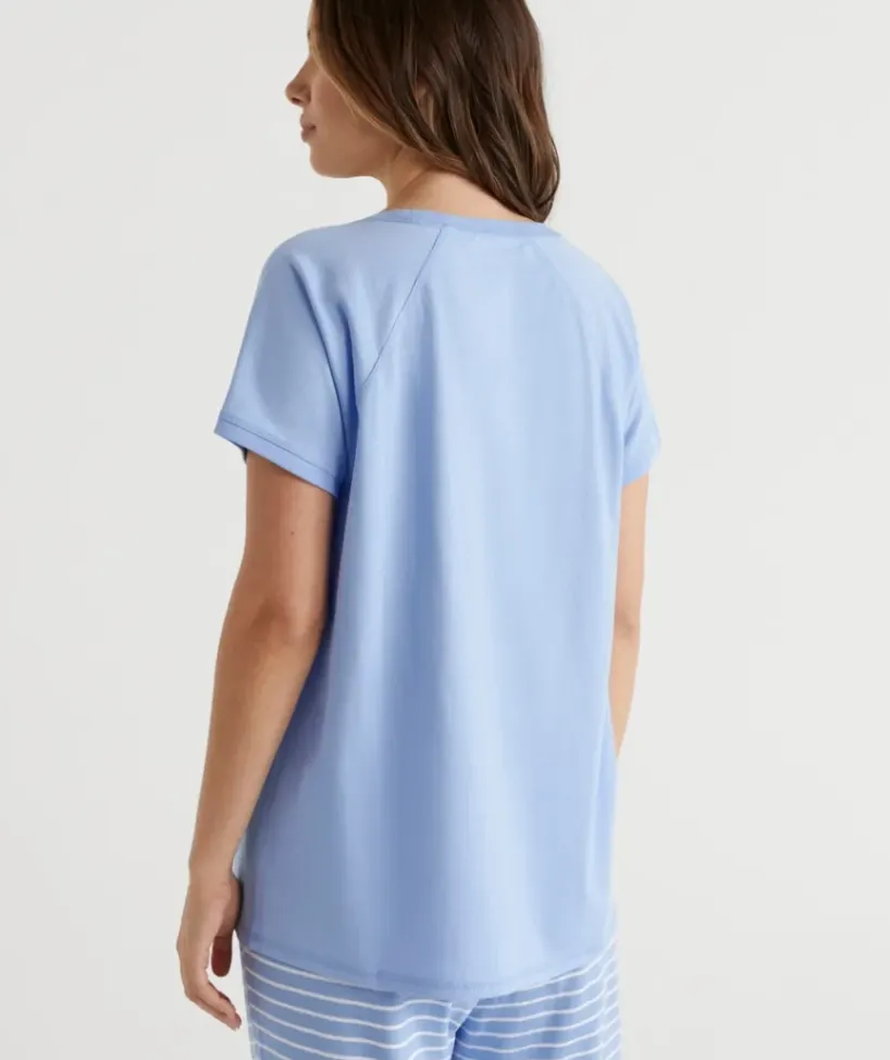 Australian Cotton Contrast Trim Pyjama Top<Sussan Clearance