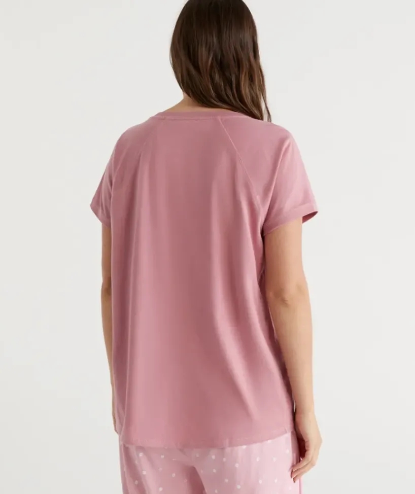 Australian Cotton Contrast Trim Pyjama Top<Sussan Clearance