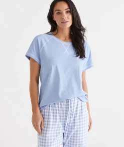 Australian Cotton Contrast Pyjama Top<Sussan Outlet