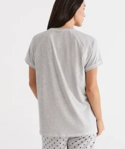 Australian Cotton Contrast Pyjama Top<Sussan New