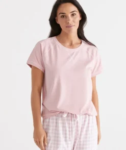 Australian Cotton Contrast Pyjama Top<Sussan New