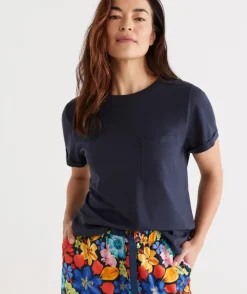 Australian Cotton Crew Neck Pyjama Top<Sussan Clearance