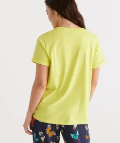 Australian Cotton Crew Neck Pyjama Top<Sussan Clearance