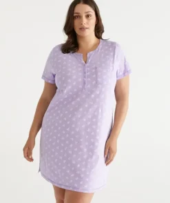 Australian Cotton Floral Henley Nightie<Sussan Best