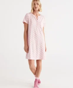 Australian Cotton Floral Henley Nightie<Sussan New