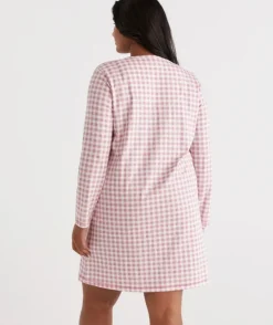 Australian Cotton Gingham Long Sleeve Night<Sussan Discount