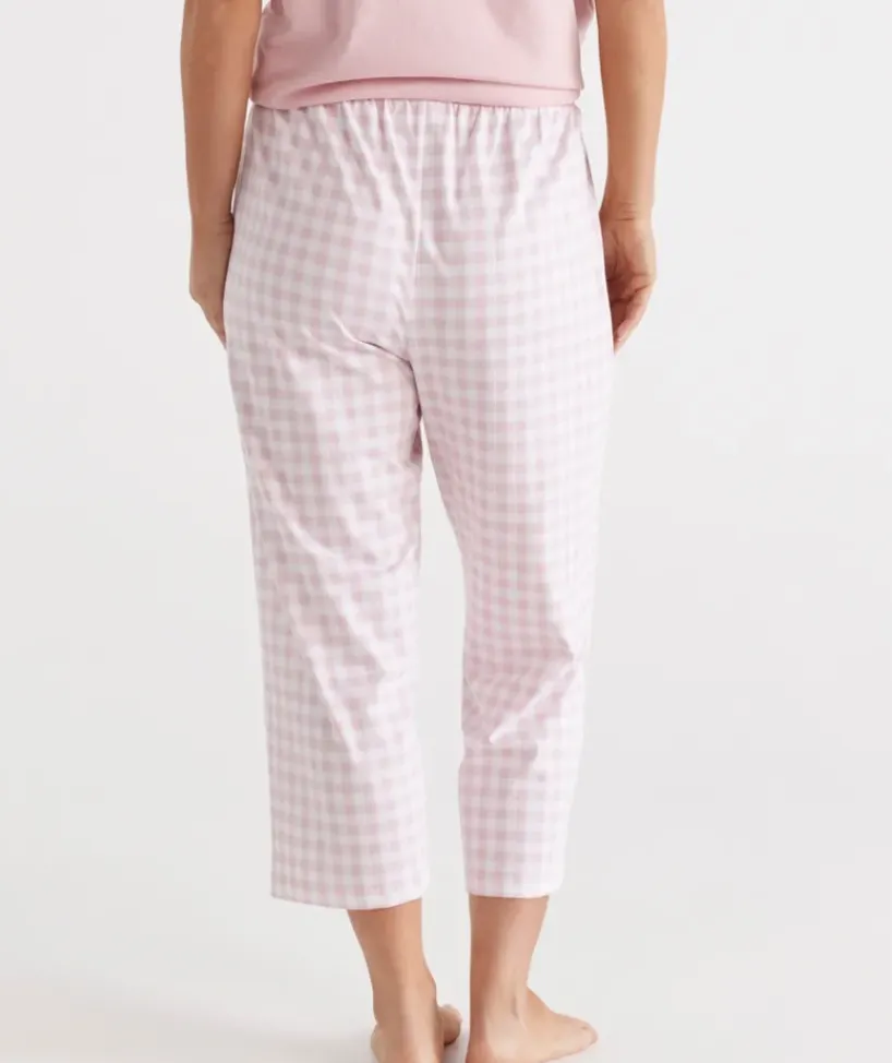 Australian Cotton Gingham ¾ Pyjama Pant<Sussan Outlet