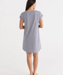 Australian Cotton Gingham V-Neck Nightie<Sussan Sale