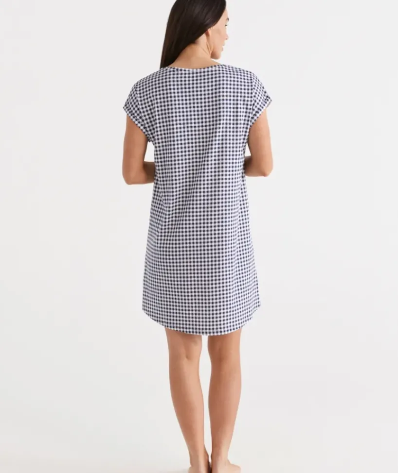 Australian Cotton Gingham V-Neck Nightie<Sussan Sale