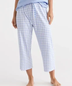 Australian Cotton Gingham ¾ Pyjama Pant<Sussan Hot