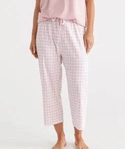 Australian Cotton Gingham ¾ Pyjama Pant<Sussan Hot