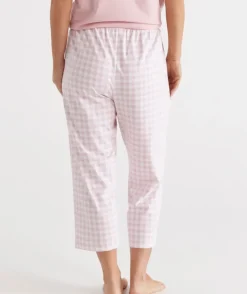 Australian Cotton Gingham ¾ Pyjama Pant<Sussan Hot