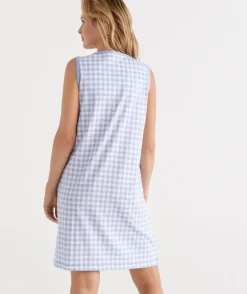 Australian Cotton Gingham Sleeveless Nightie<Sussan