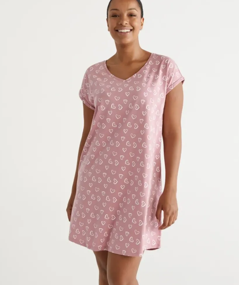 Australian Cotton Heart V Neck Nightie<Sussan Best