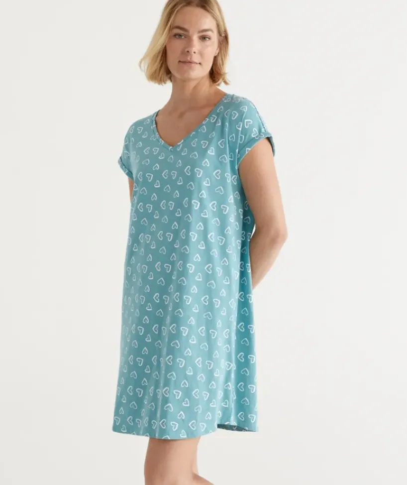 Australian Cotton Heart V Neck Nightie<Sussan Outlet