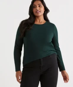 Australian Cotton Long Sleeve Tee<Sussan Hot