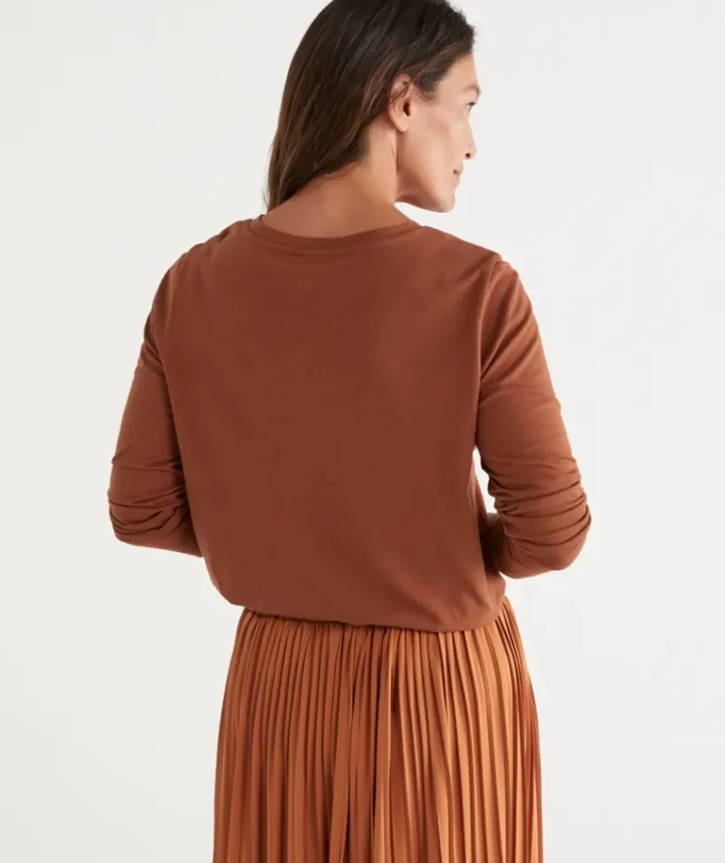 Australian Cotton Long Sleeve Tee<Sussan