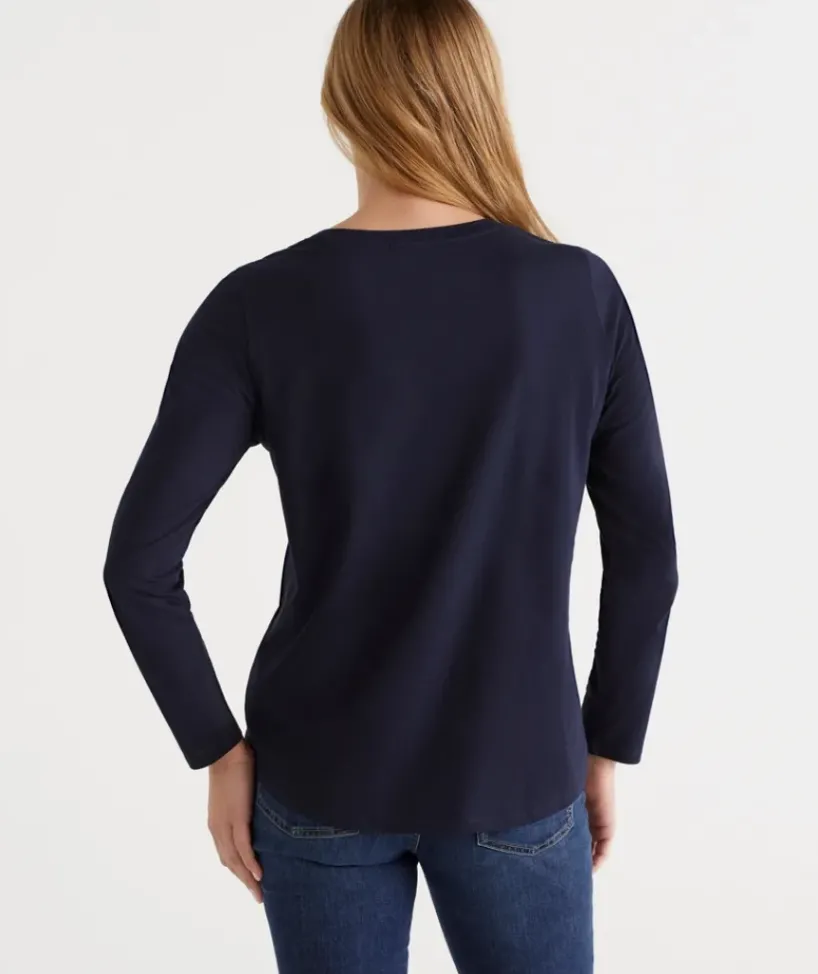 Australian Cotton Long Sleeve Tee<Sussan