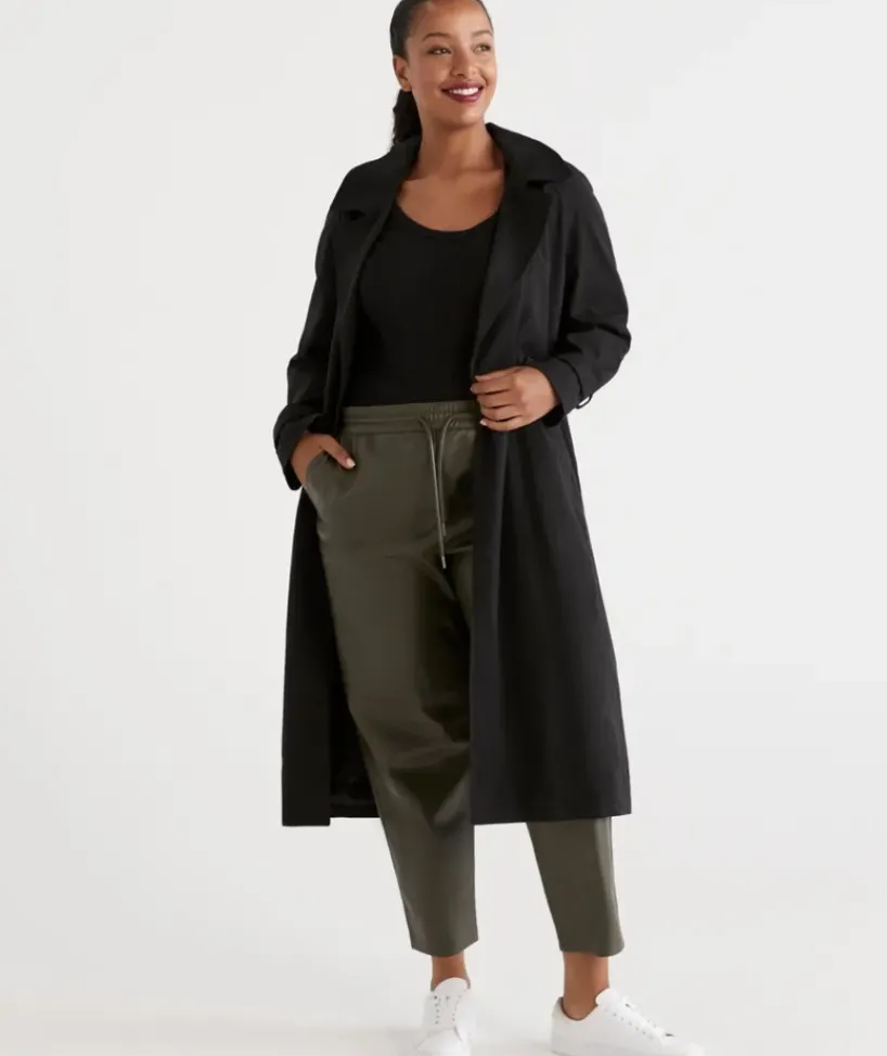 Australian Cotton Long Sleeve Rib Scoop Top<Sussan Discount