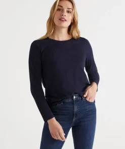 Australian Cotton Long Sleeve Tee<Sussan Clearance