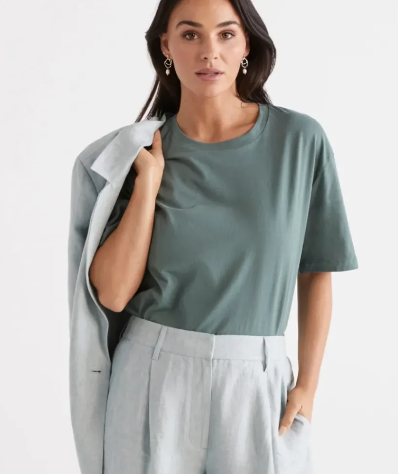Australian Cotton Relaxed Tee<Sussan Online