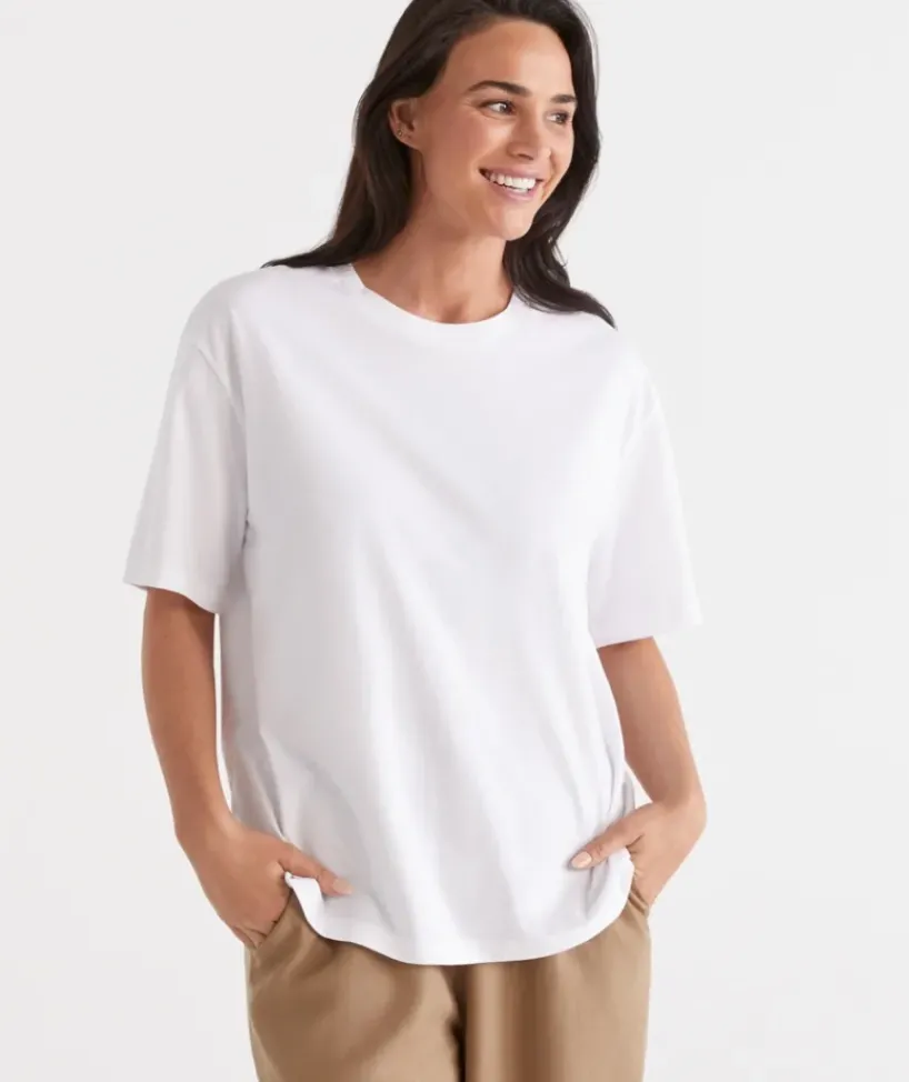 Australian Cotton Relaxed Tee<Sussan Sale