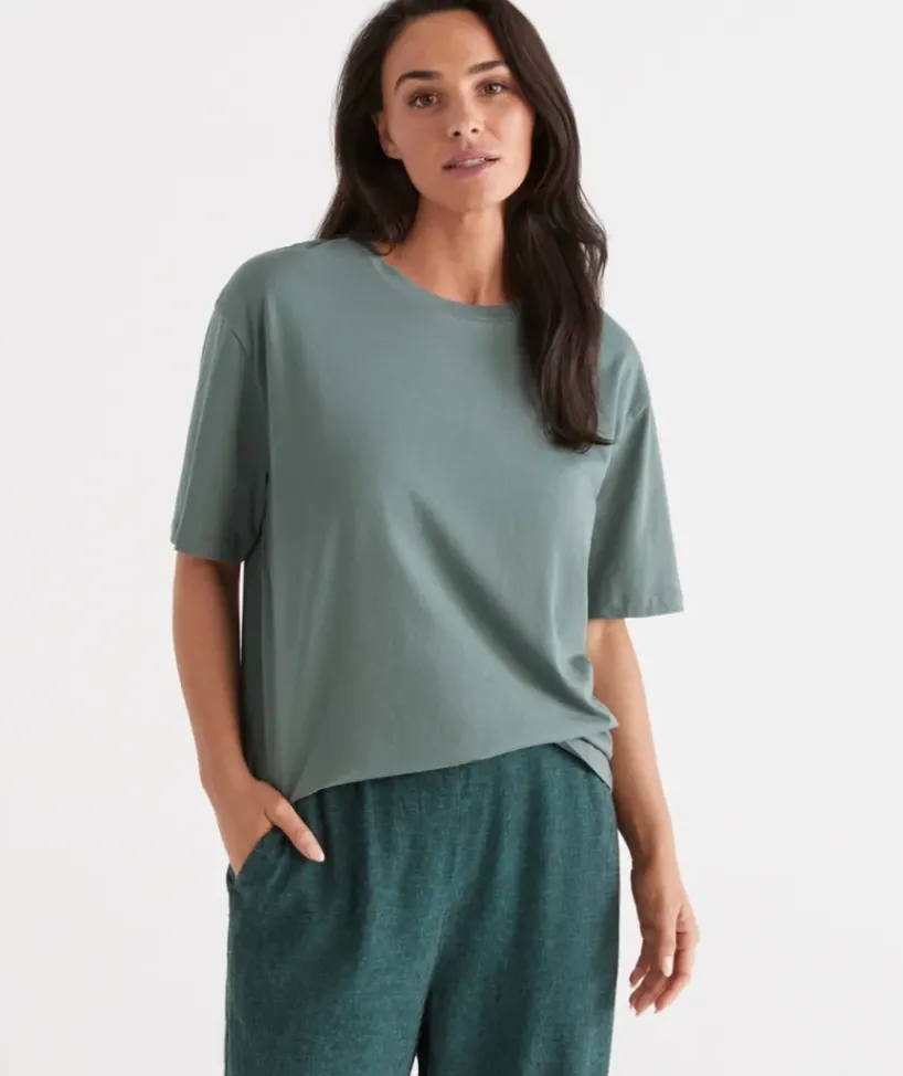 Australian Cotton Relaxed Tee<Sussan