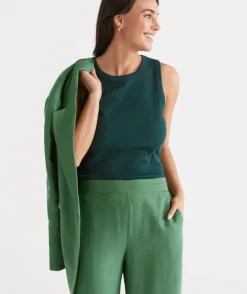 Australian Cotton Rib Racer Tank<Sussan Online