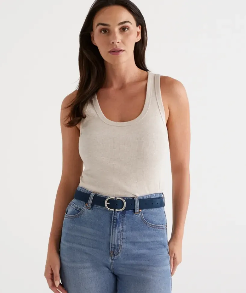 Australian Cotton Scoop Rib Tank<Sussan Clearance