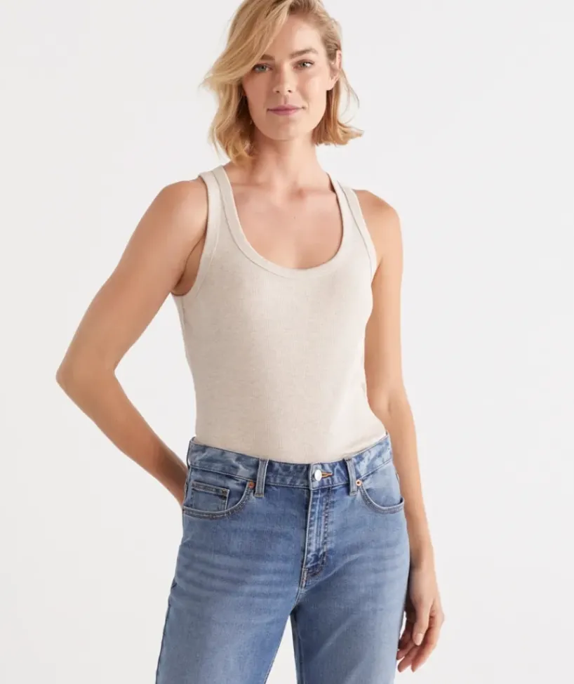 Australian Cotton Scoop Rib Tank<Sussan Clearance