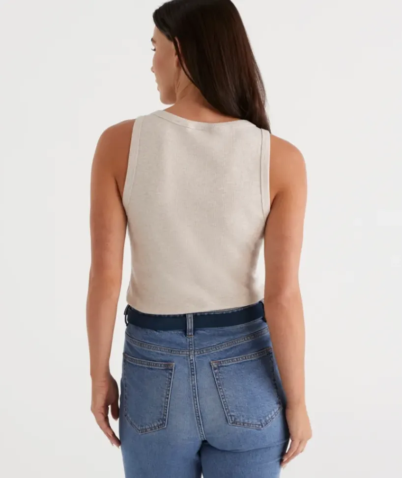 Australian Cotton Scoop Rib Tank<Sussan Discount
