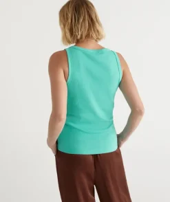 Australian Cotton Scoop Rib Tank<Sussan