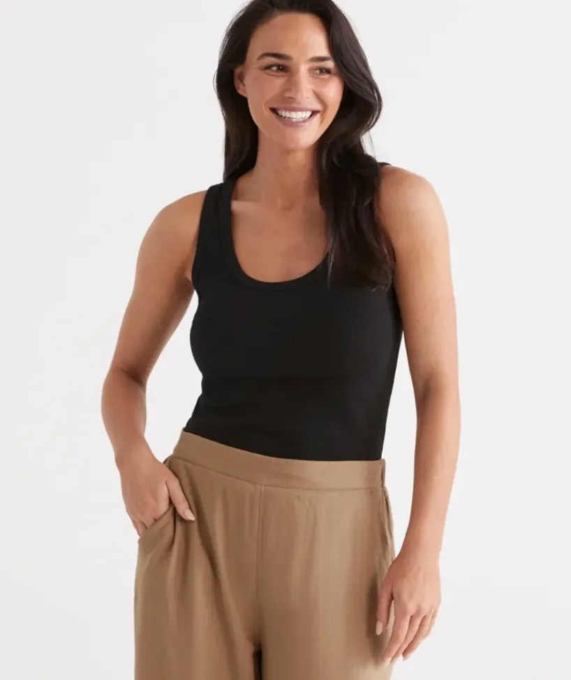 Australian Cotton Scoop Rib Tank<Sussan Sale