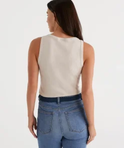 Australian Cotton Scoop Rib Tank<Sussan