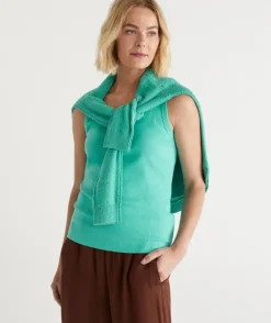 Australian Cotton Scoop Rib Tank<Sussan