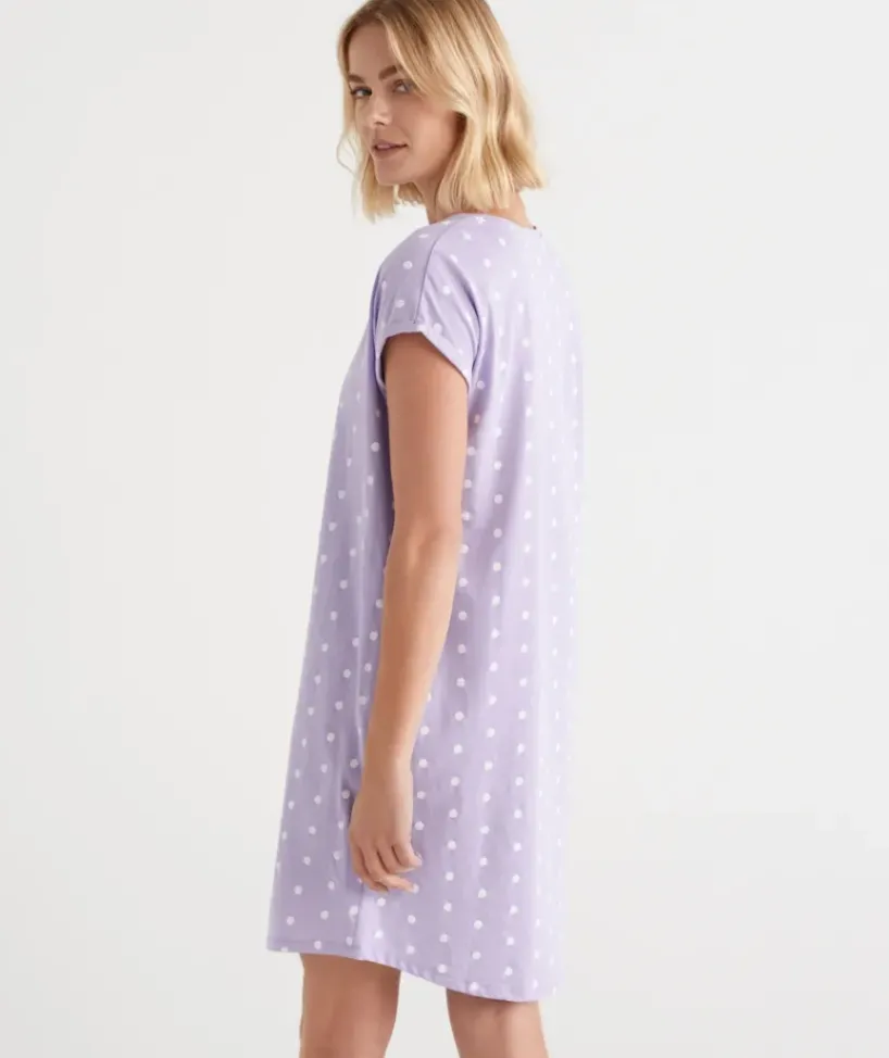 Australian Cotton Spot V Neck Nightie<Sussan Outlet