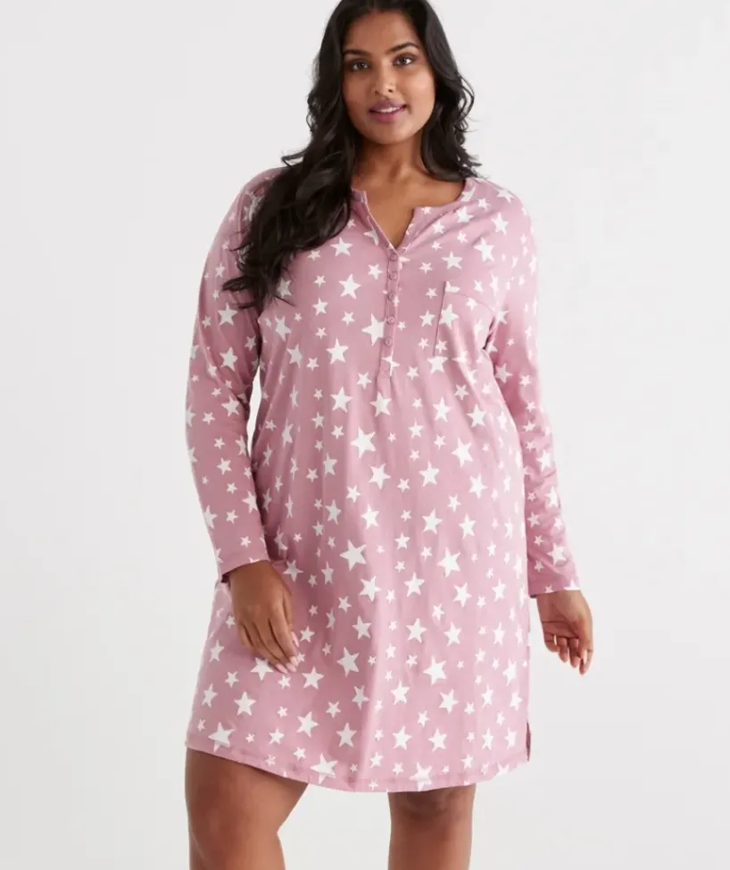 Australian Cotton Star Long Sleeve Night<Sussan